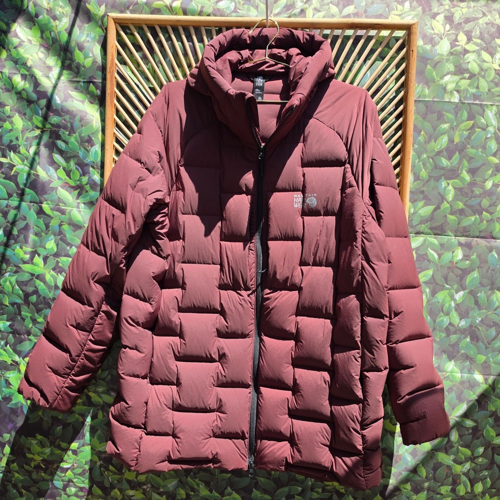 Mountain Hardwear Mens Stretchdown Hoody Jacket Dark Rust XL OM9932